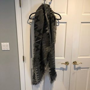 Anthropologie printed blanket scarf